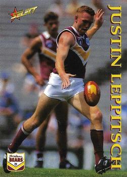 1995 Select AFL #377 Justin Leppitsch Front